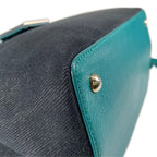 Fendi Petit Toujour Handbag Leather Navy 2-Way Denim — view 6