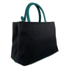 Fendi Petit Toujour Handbag Leather Navy 2-Way Denim — view 3