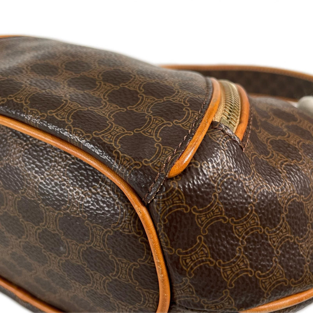 Celine Macadam Shoulder Bag Leather Brown — view 7