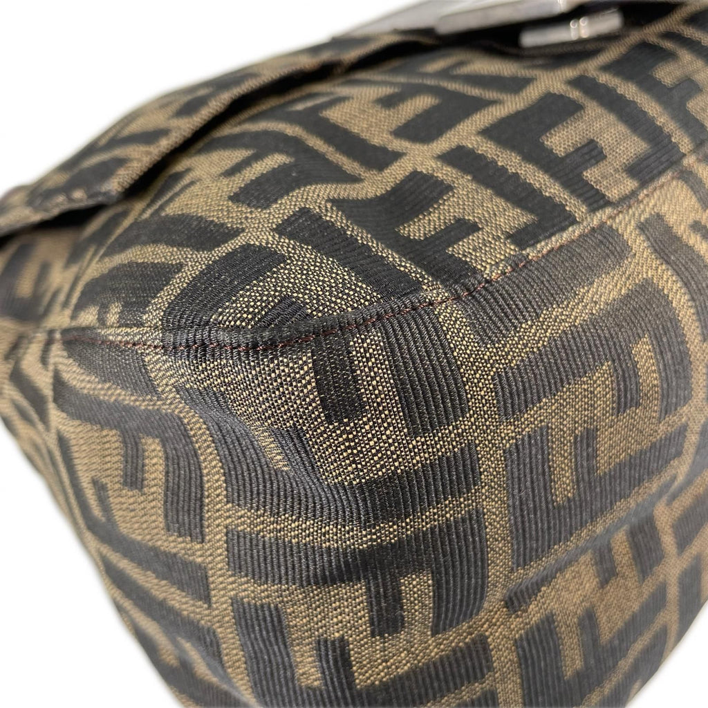 Fendi Zucca Mamma Baguette Shoulder Bag Canvas Brown — view 6