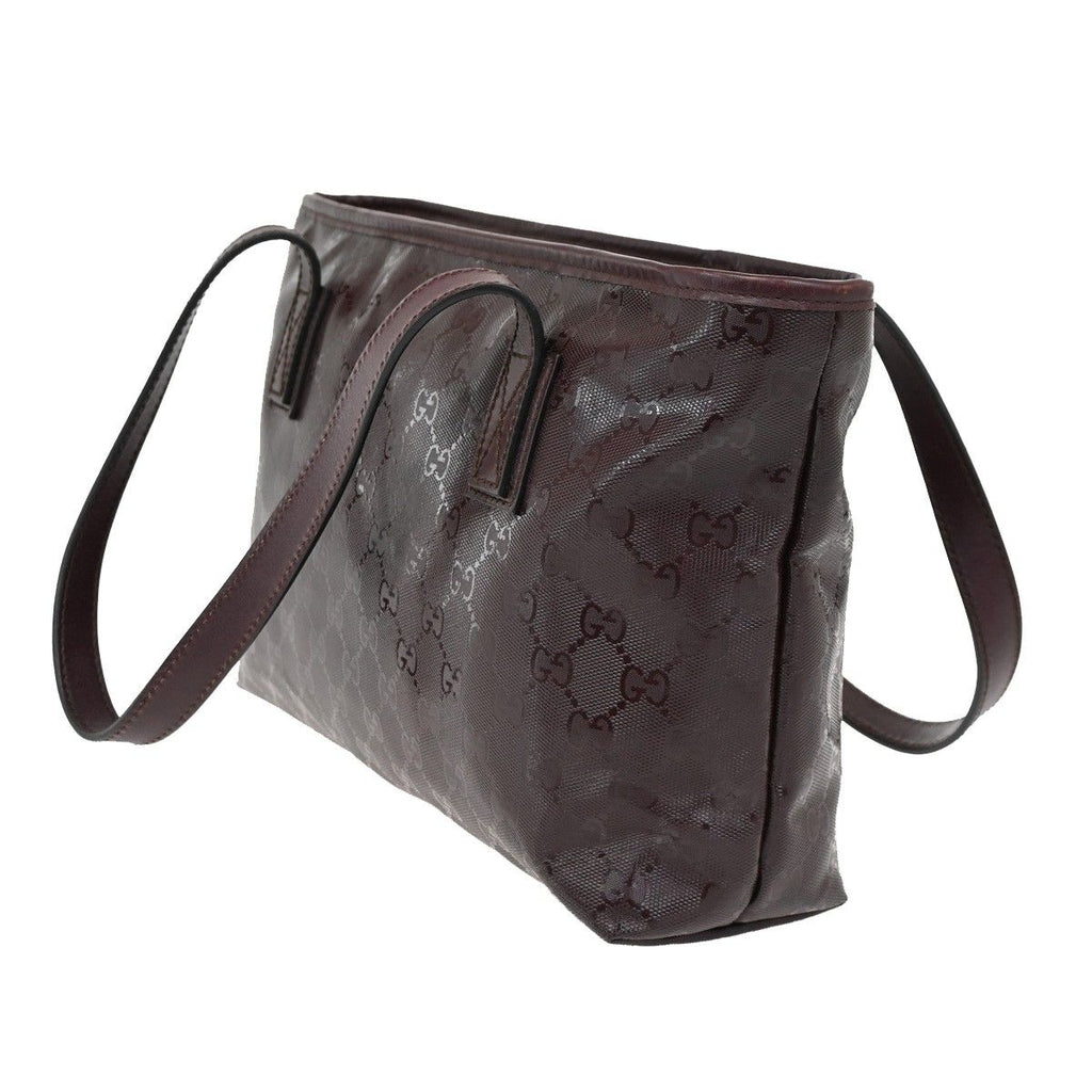 Gucci GG Supreme Tote Shoulder Bag Burgundy Leather — view 4