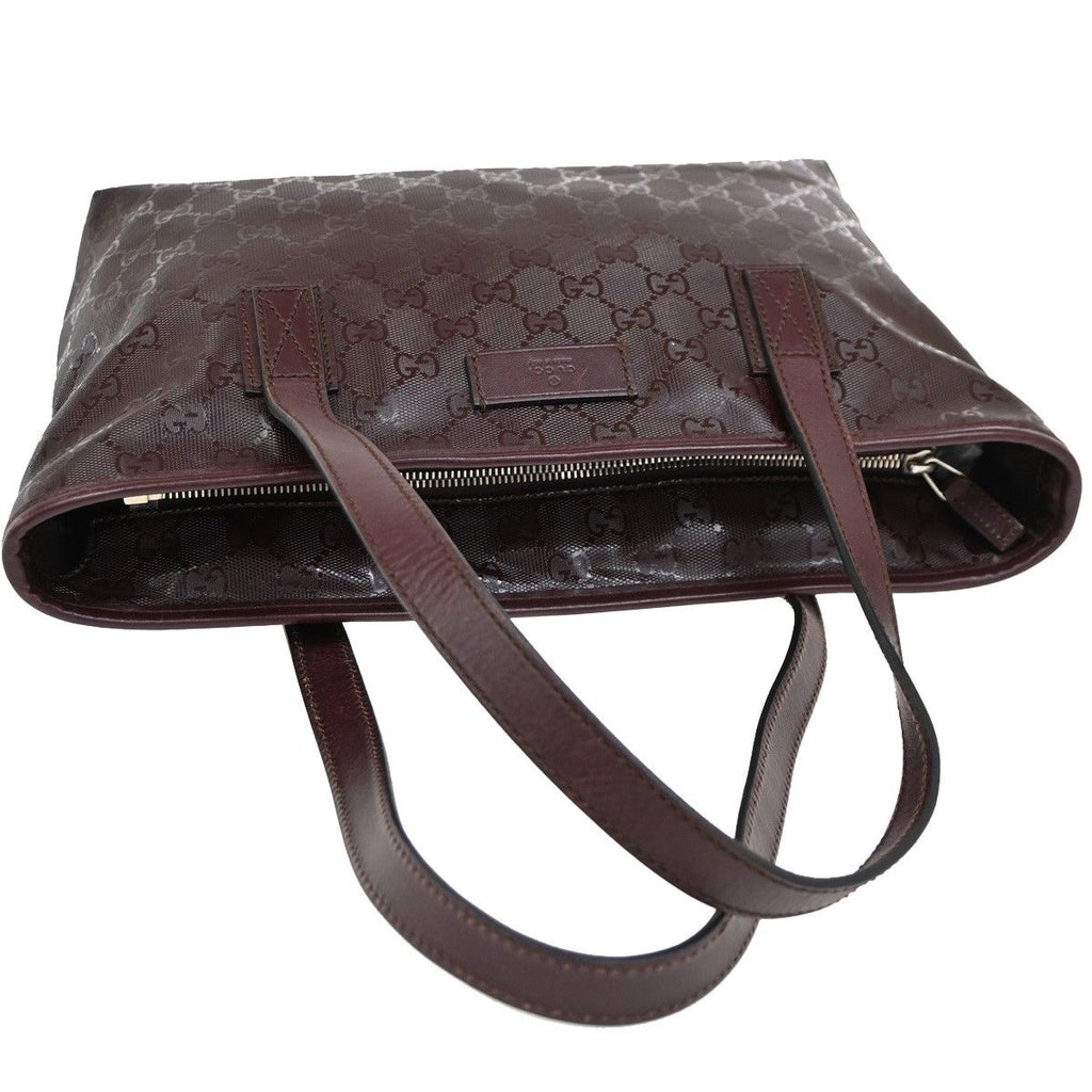 Gucci GG Supreme Tote Shoulder Bag Burgundy Leather — view 5