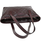 Gucci GG Supreme Tote Shoulder Bag Burgundy Leather — view 5
