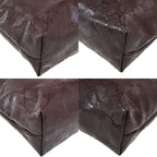 Gucci GG Supreme Tote Shoulder Bag Burgundy Leather — view 7