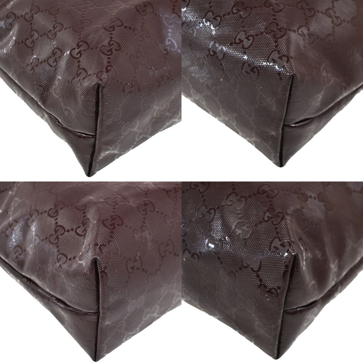 Gucci GG Supreme Tote Shoulder Bag Burgundy Leather — view 7