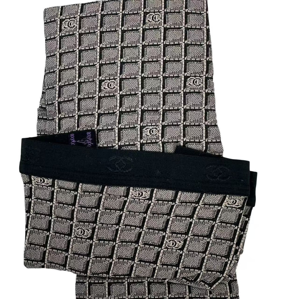Chanel Stockings CC Logo Tights Gray 3 Shoulder Bag — view 3