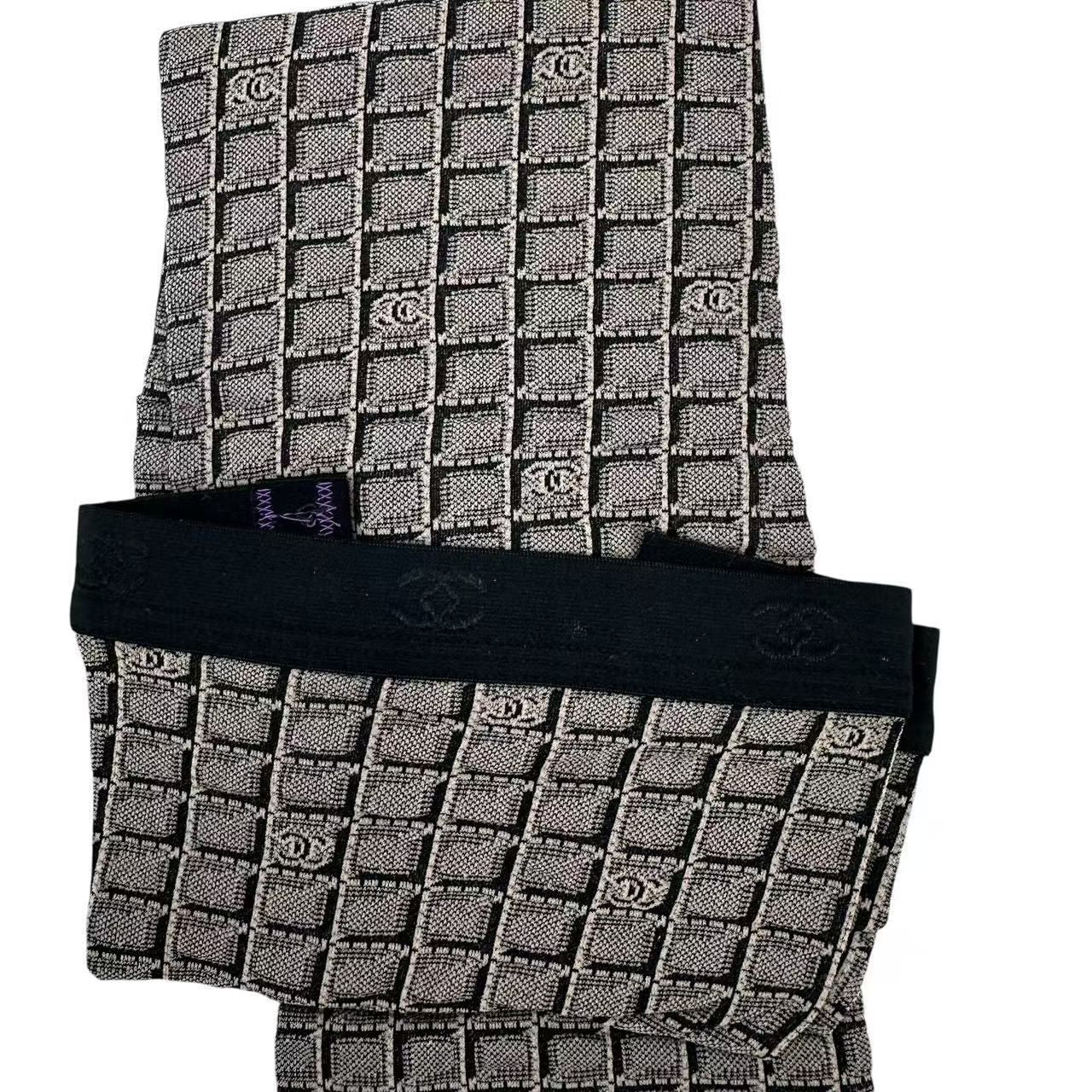 Chanel Stockings CC Logo Tights Gray 3 Shoulder Bag — view 3