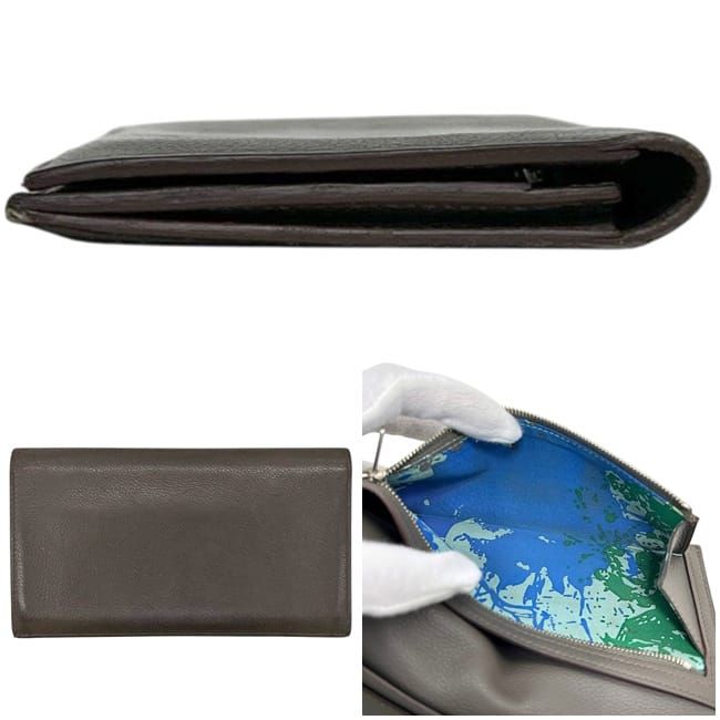 Hermes Bifold Wallet Citizen Twill Silk in Grey — view 2