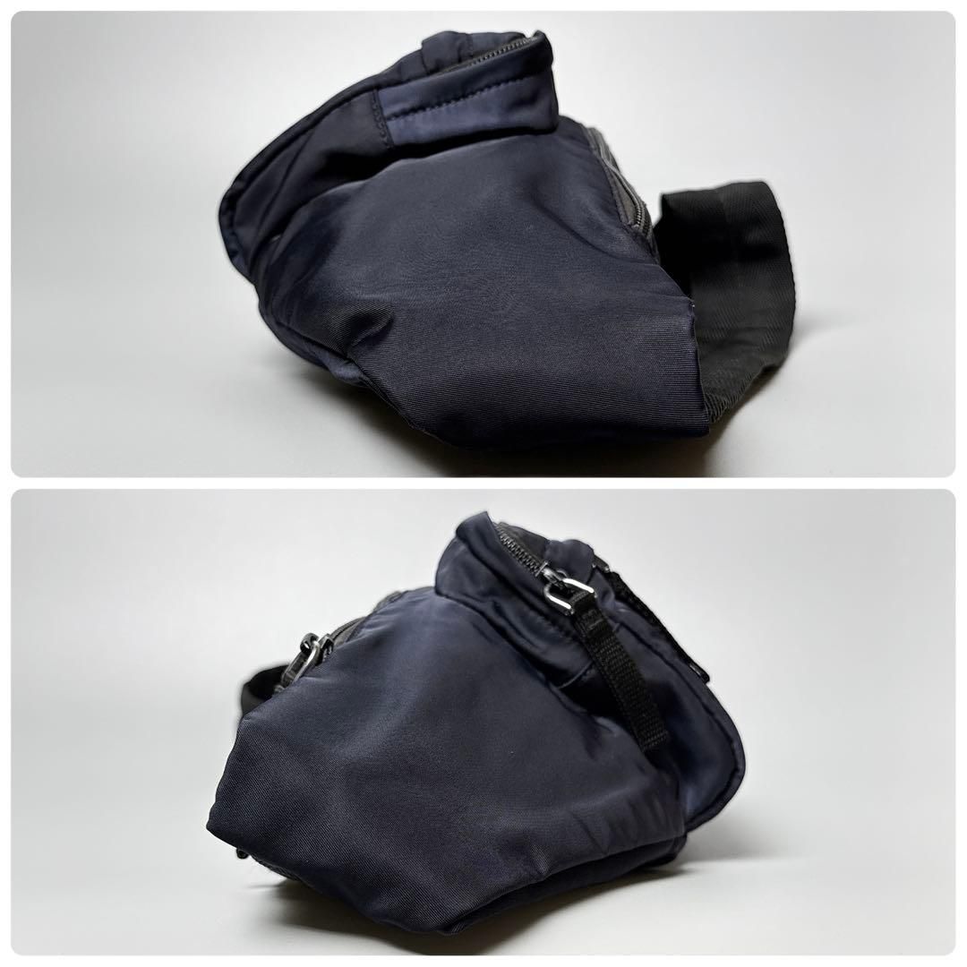 Prada Triangle Logo Belt Bag Nylon Navy — view 5