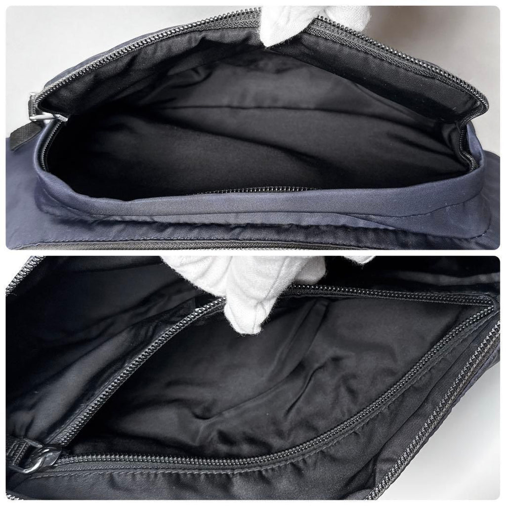 Prada Triangle Logo Belt Bag Nylon Navy — view 4