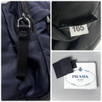 Prada Triangle Logo Belt Bag Nylon Navy — view 9