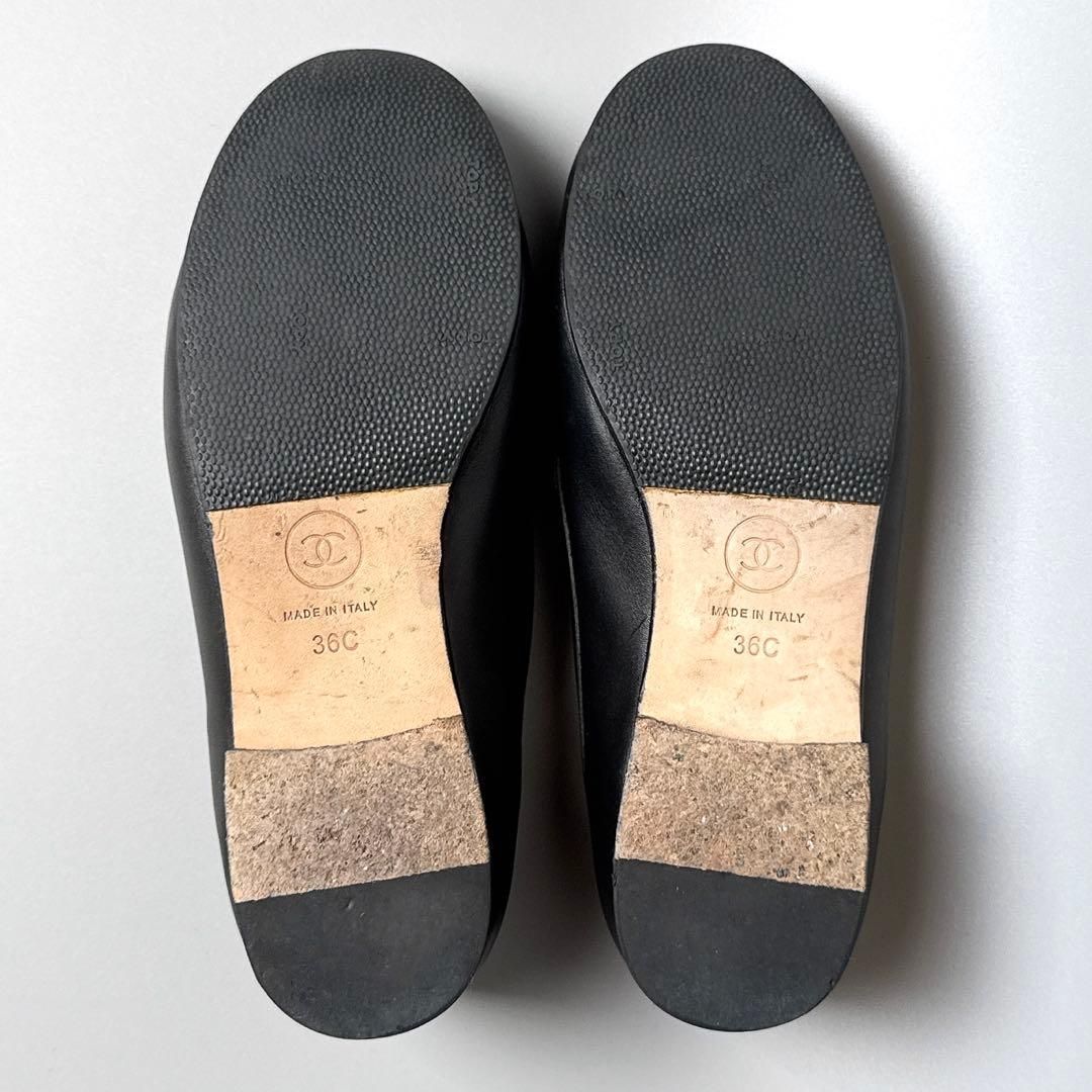 Chanel CC Logo Loafer 36 Black — view 7