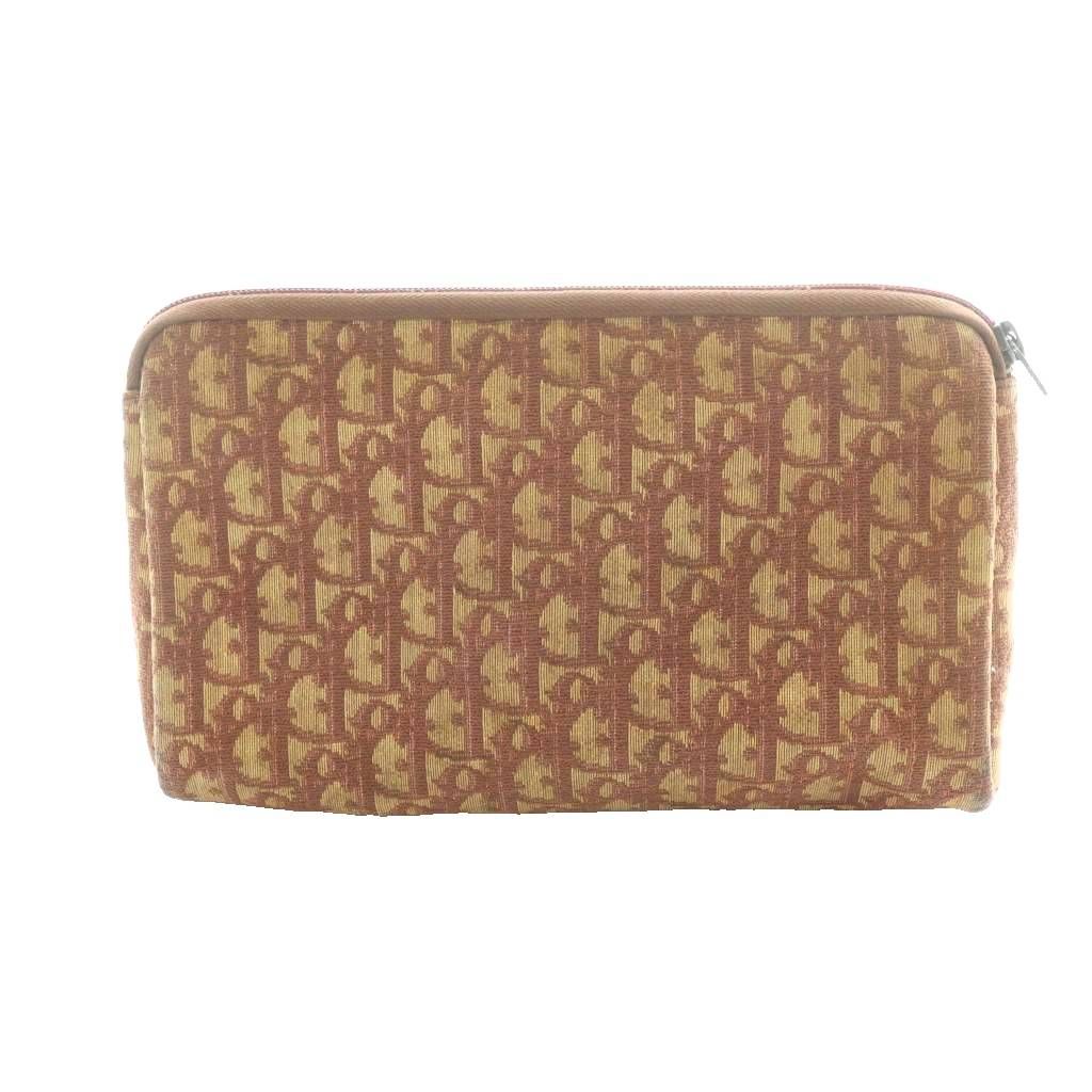 Dior Clutch Canvas Trotter Pattern Beige Brown SS — view 2