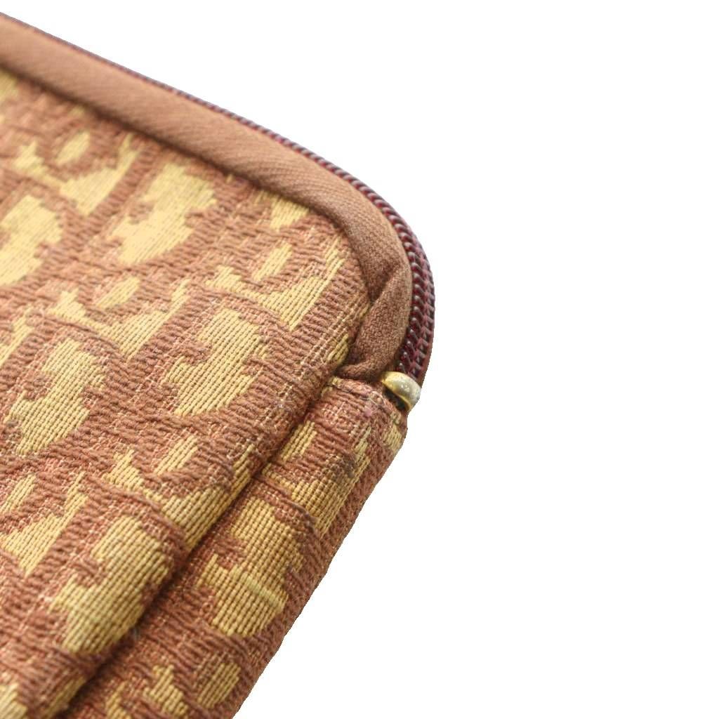 Dior Clutch Canvas Trotter Pattern Beige Brown SS — view 8