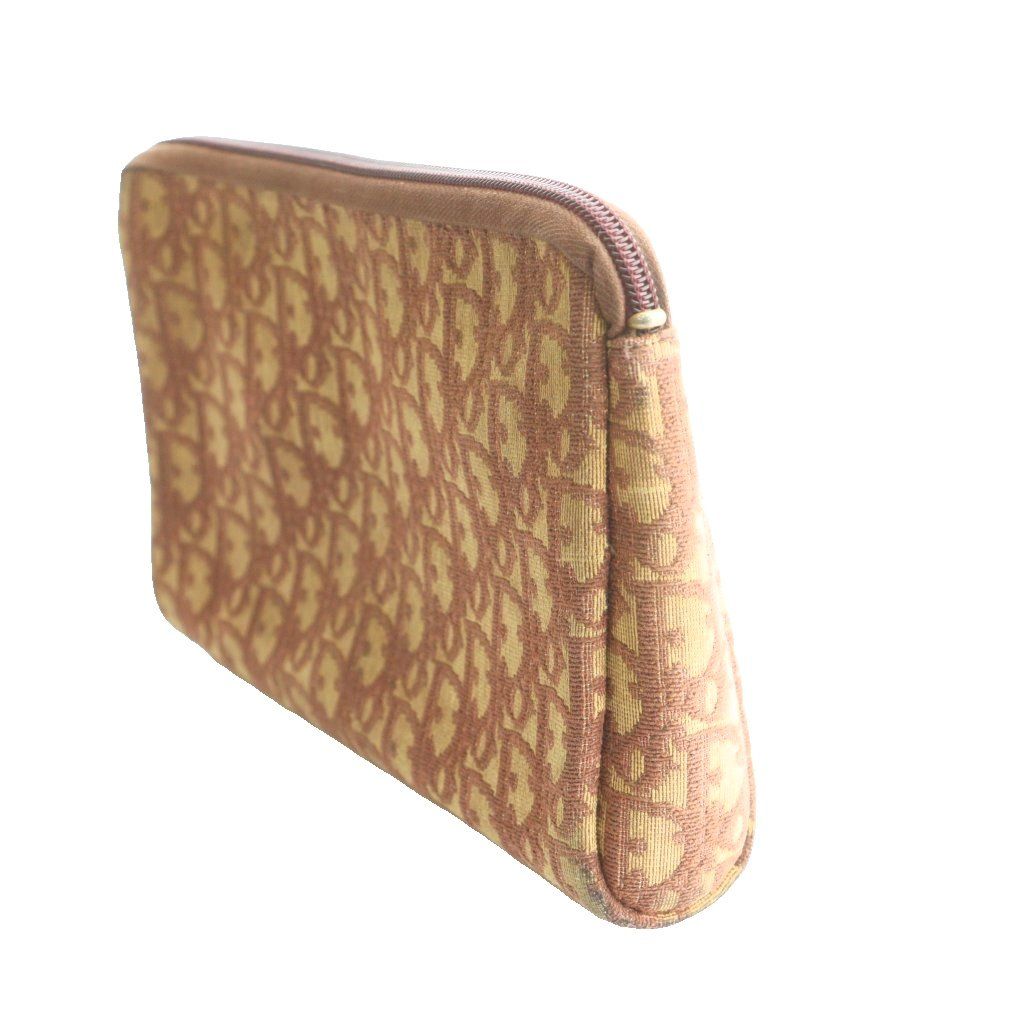 Dior Clutch Canvas Trotter Pattern Beige Brown SS — view 3