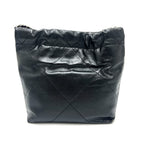 Chanel Shoulder Bag 22 Mini Leather Black Svhardware — view 2