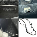Chanel Shoulder Bag 22 Mini Leather Black Svhardware — view 8