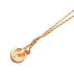 Dior Necklace Pendant Faux Pearl CD Logo Chain Bijou Gold — view 2