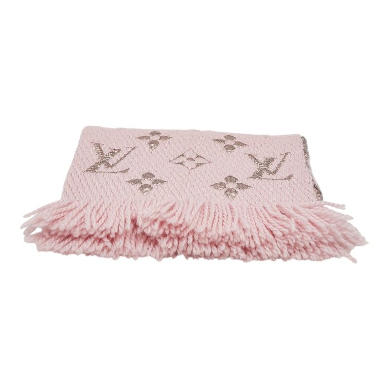 Louis Vuitton Logomania Scarf Shine Pink Rosevalerine Wool Silk Shoulder Bag Rose Ballerine — view 3