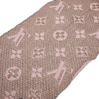 Louis Vuitton Logomania Scarf Shine Pink Rosevalerine Wool Silk Shoulder Bag Rose Ballerine — view 4
