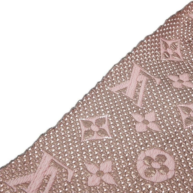 Louis Vuitton Logomania Scarf Shine Pink Rosevalerine Wool Silk Shoulder Bag Rose Ballerine — view 5