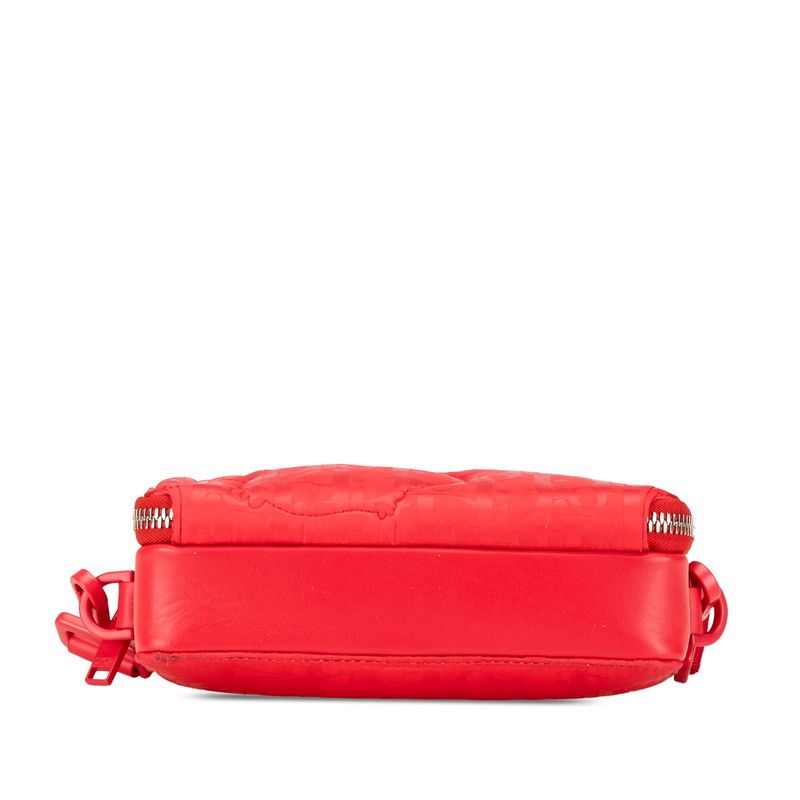 Dior Erl Trotter Mirage Quilted Rabbit Crossbody Shoulder Bag Red — view 3