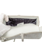 Dior Oblique Saddle Bag Crossbody White Leather — view 6