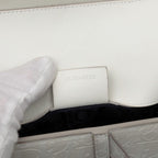 Dior Oblique Saddle Bag Crossbody White Leather — view 8