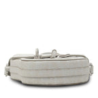 Dior Oblique Saddle Bag Crossbody White Leather — view 3