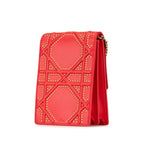 Diorama Studded Crossbody Chain Shoulder Bag Red Gold Leather — view 2