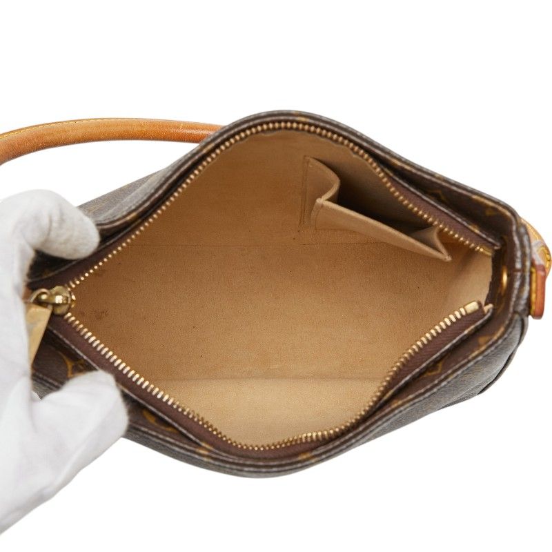 Louis Vuitton Monogram Looping MM Shoulder Bag Brown Leather — view 9