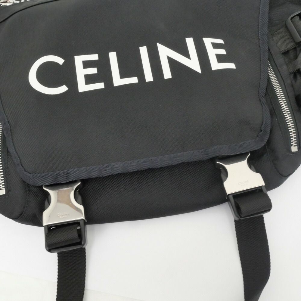 Celine Trekking Messenger Black Nylon Bag — view 7