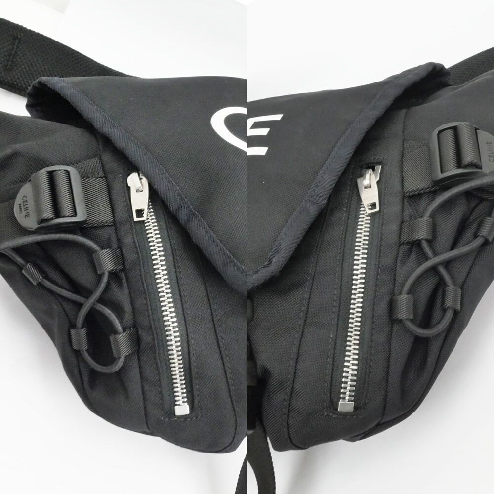 Celine Trekking Messenger Black Nylon Bag — view 2