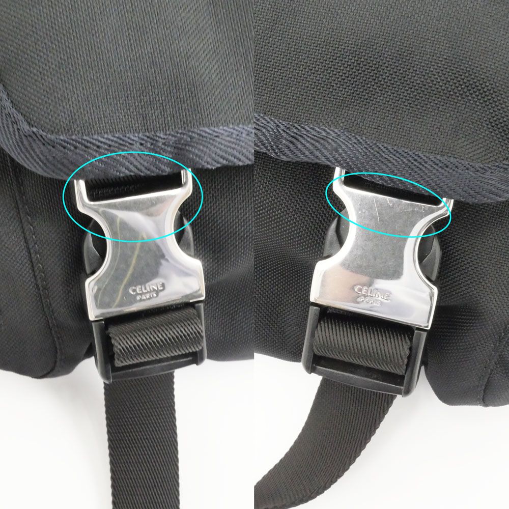 Celine Trekking Messenger Black Nylon Bag — view 5