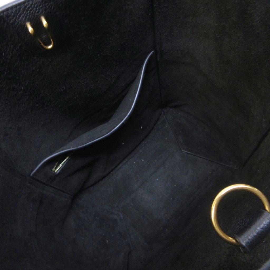 Celine Tote Shoulder Bag Sangle Bucket Small Leather Black — view 7