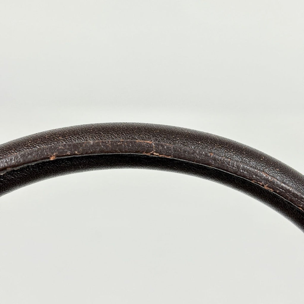 Loewe Amazona 32 Handbag Logo Anagram Suede Brown — view 8