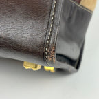 Loewe Amazona 32 Handbag Logo Anagram Suede Brown — view 4