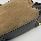 Loewe Amazona 32 Handbag Logo Anagram Suede Brown — view 3