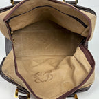 Loewe Amazona 32 Handbag Logo Anagram Suede Brown — view 9