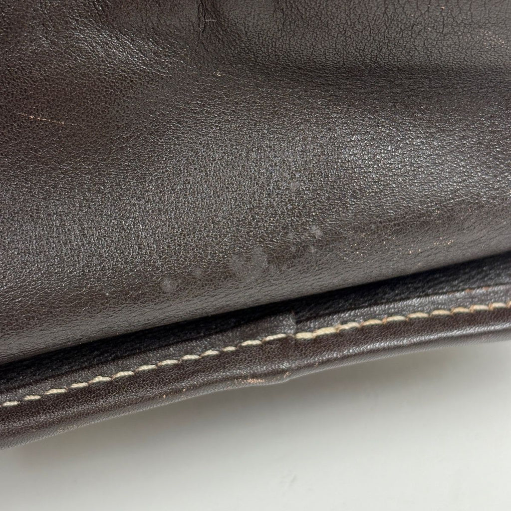 Loewe Amazona 32 Handbag Logo Anagram Suede Brown — view 5