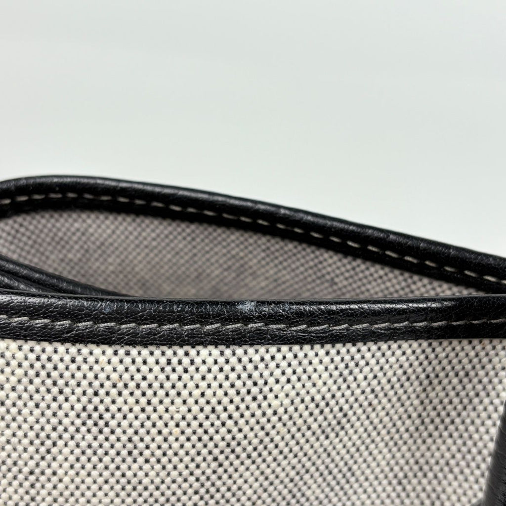 Hermes Garden Party PM Tote Toile Ash Gray Black — view 6