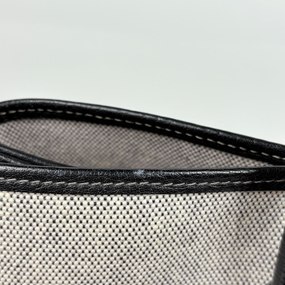 Hermes Garden Party PM Tote Toile Ash Gray Black — view 6