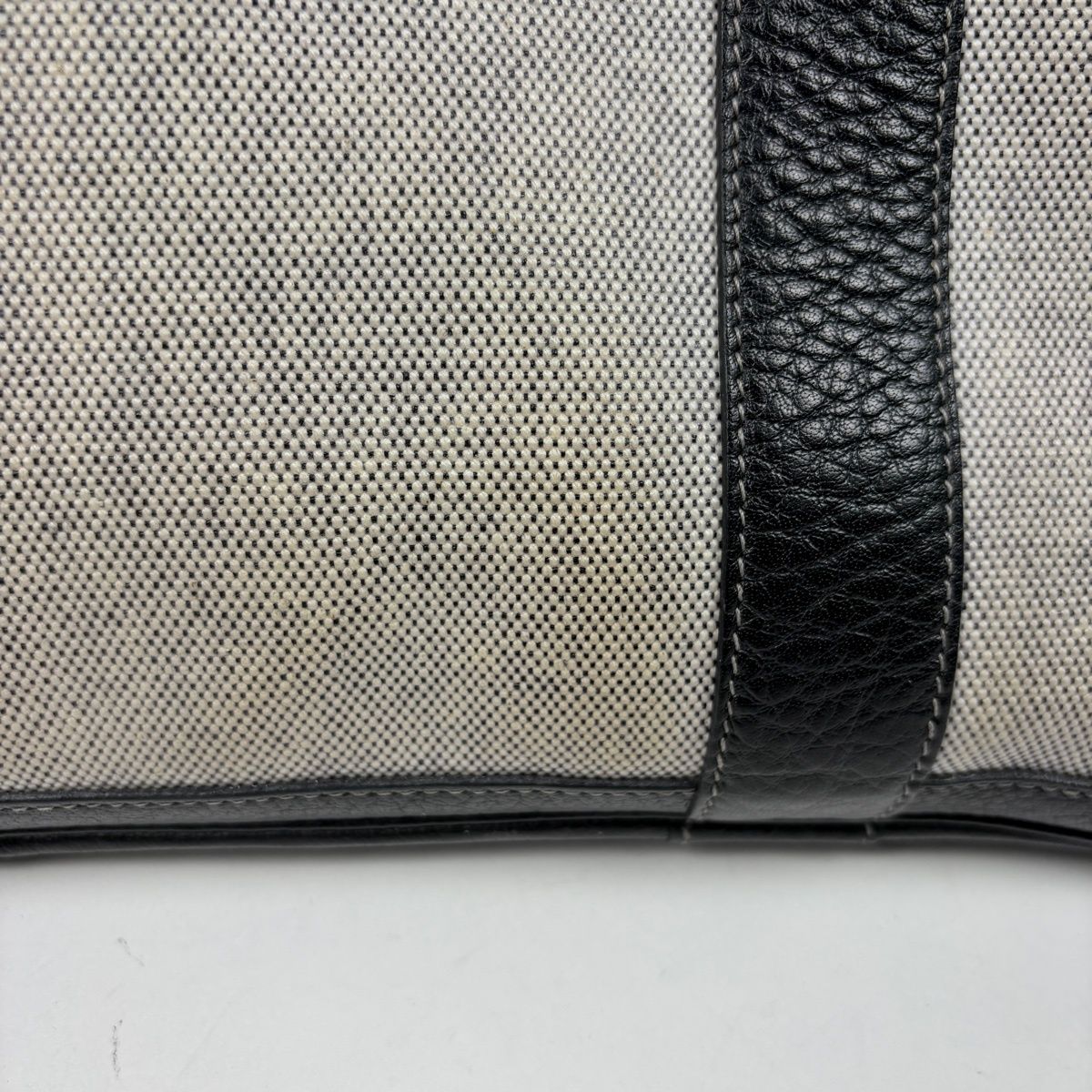 Hermes Garden Party PM Tote Toile Ash Gray Black — view 5