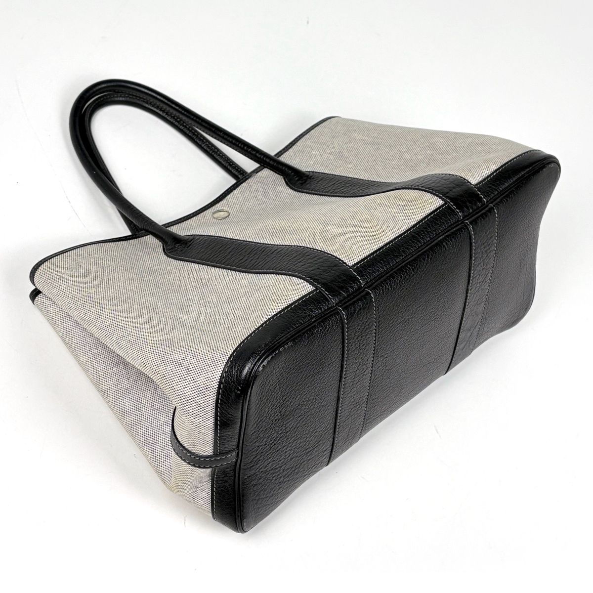 Hermes Garden Party PM Tote Toile Ash Gray Black — view 2