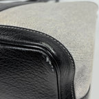 Hermes Garden Party PM Tote Toile Ash Gray Black — view 3