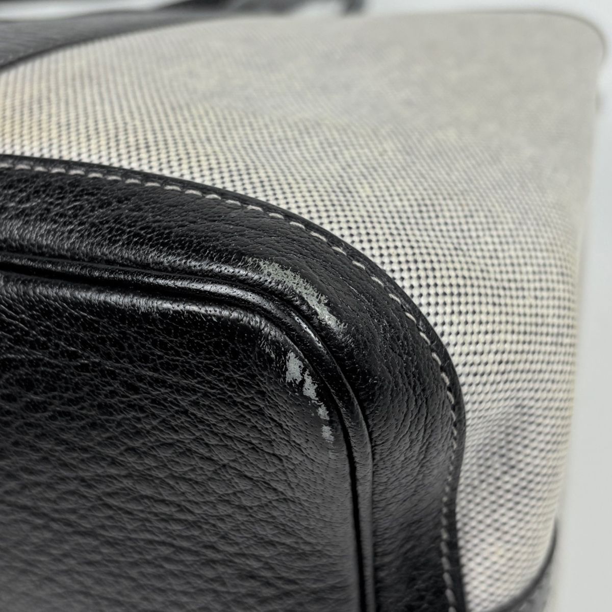 Hermes Garden Party PM Tote Toile Ash Gray Black — view 3