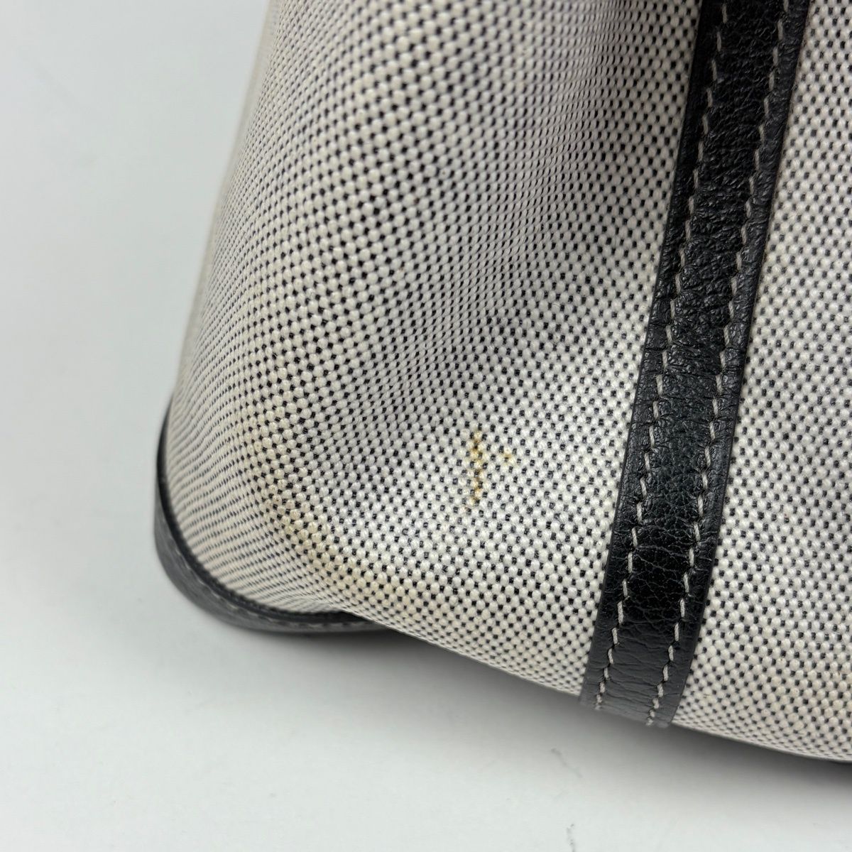 Hermes Garden Party PM Tote Toile Ash Gray Black — view 4