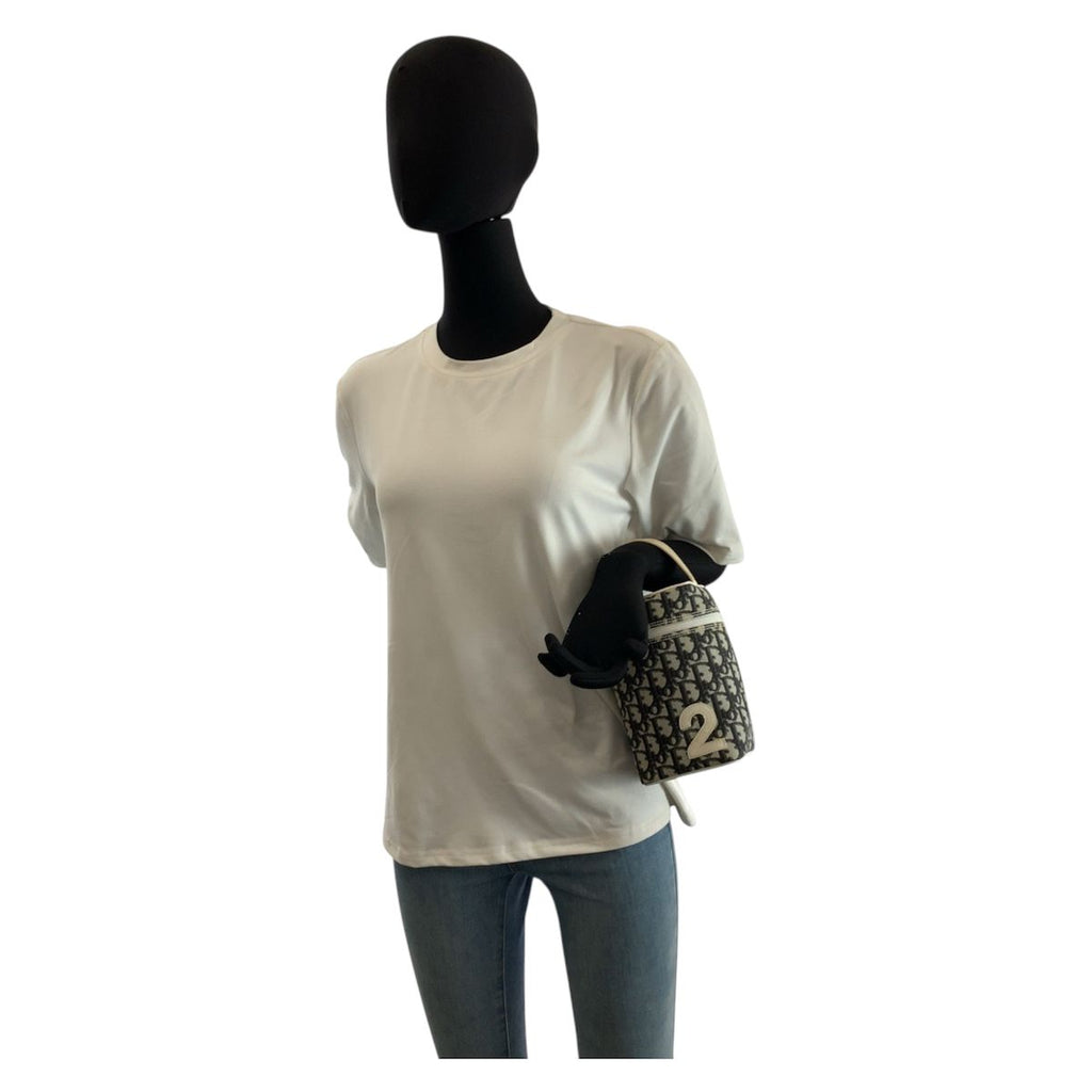 Dior Trotter White Black Handbag Vanity Bag — view 8
