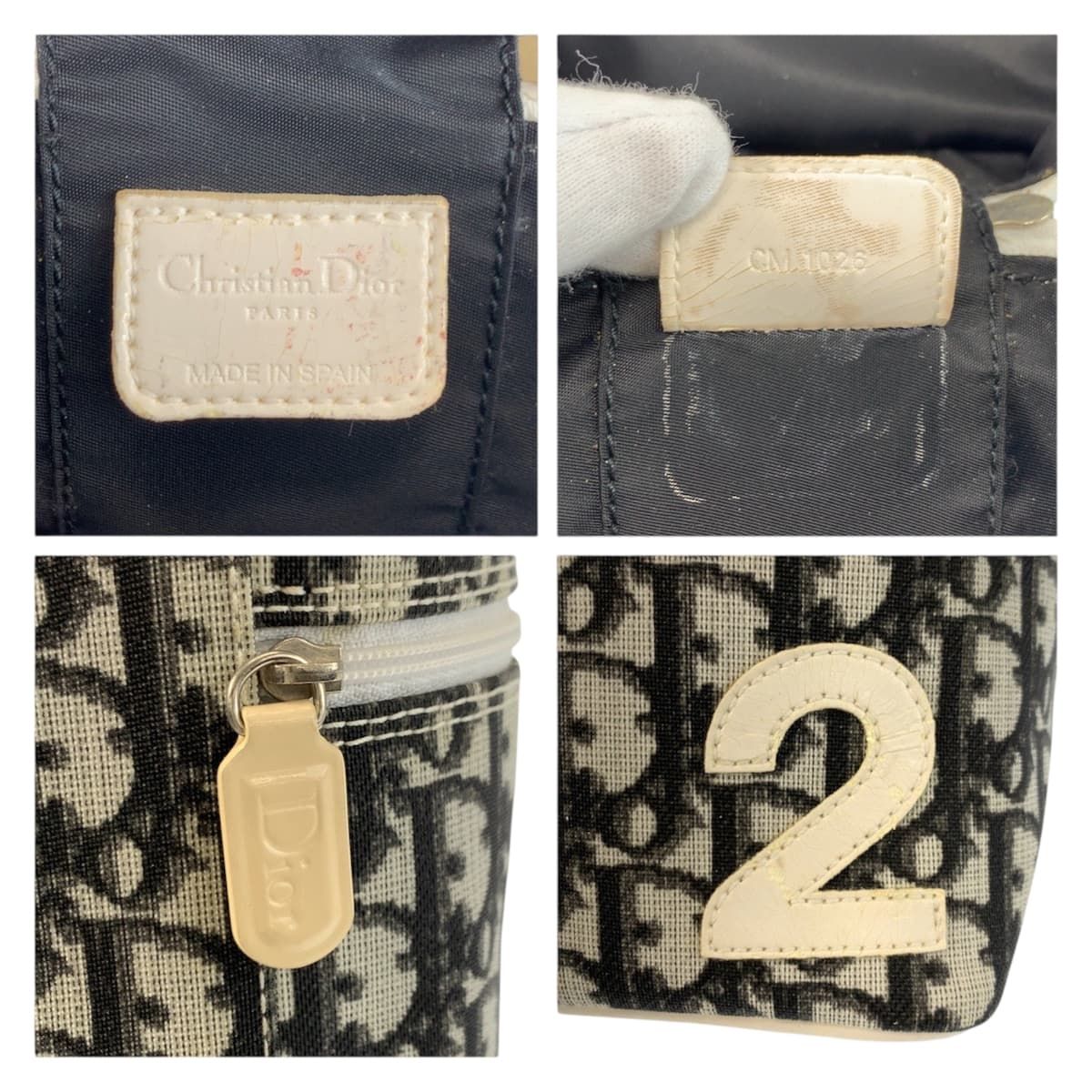 Dior Trotter White Black Handbag Vanity Bag — view 3