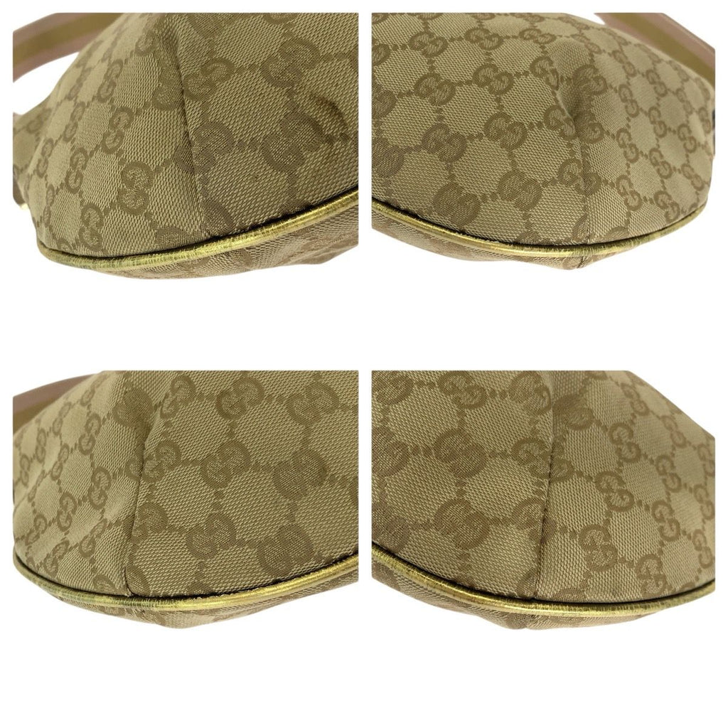 Gucci Beige Pink Gold GG Canvas Patent Shoulder Bag — view 3